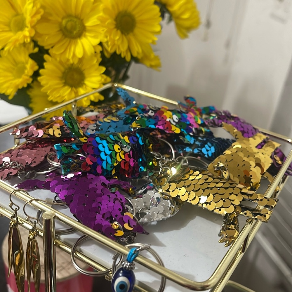Glitter keychain